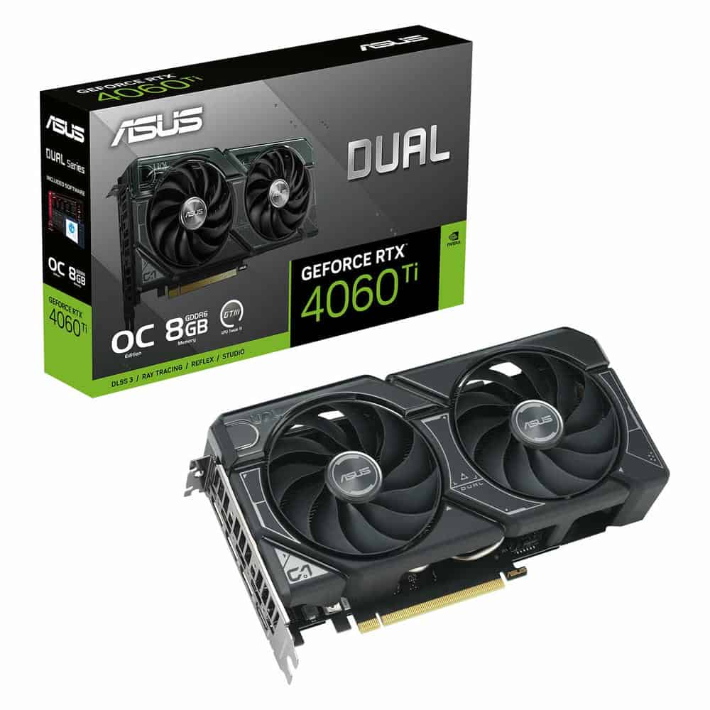 ASUS NVIDIA GeForce RTX 4060 Ti 8GB DUAL OC Ada Lovelace Graphics Card